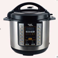 Russell Taylors Electric Pressure Cooker 17 Preset Programs Stainless Steel Pot (6L) PC6