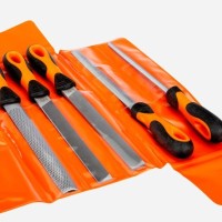 BAHCO ERGO Engineering File Set with Cabinet Rasp Second Cut 200 mm - 5 Pcs , Part No:1-479-08-2-2
