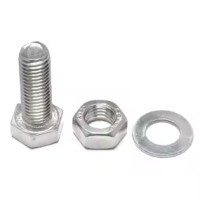 M12 X 60mm HDG Hex Bolt + Nut + F.W.