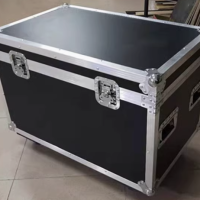 Aluminum Alloy Aviation Box Hardware Tool Box(BLACK)SIZE:50cmx50cmx50cm