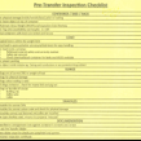 Sticker Pre Transfer Inspection Checklist 210mm x 156mm
