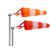 Fluorescent Orange Red Wind Sock 17" x 7" x 42"