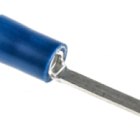 RS PRO Insulated Crimp Blade Terminal 18.1mm Blade Length, 1.5mm to 2.5mm, 16AWG to 14AWG, Blue(100'S PACK)