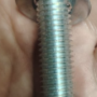 M12 X80MM LG. HEX BOLT C W 2 NUTS & 1WASHER. 8.8 HOT DIPPED GALVANIZED (FULL THREADED)