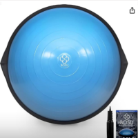 Bosu Balance Ball Exercise Trainer  Home Gym Equipment w  Guided Workouts & Pump, 26"Blue