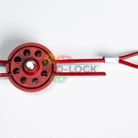 Pro-Lock With Cable, PR-01XSRS, Red, (inclusive of 1.5M Cable, cut & looped at one end)