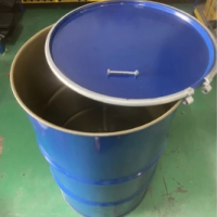 USED METAL DRUM WITH COVER