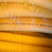 1inch x 30Mtr (H|L) Unigawa general purpose hose  (W|P 20 Bar) - Yellow c|w M|S Male NPT Fitting with Ferrule on both ends
