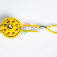 Pro-Lock With Cable, PR-01XSYS, Yellow, (inclusive of 1.5M Cable, cut & looped at one end)