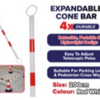 Expandable Retractable Cone Bar Traffic Safety Cone Bar Barrier 2 Meter -Not include the cone