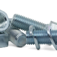 ASTM A307-B Heavy Hex Bolt c w 1 A563-A ANSI Type Nut, Mild Steel Flat Washer & 1 Mild Steel Spring Washer-H.D.Galv.(Full Thread)