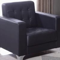 Office Reception Leather Chair, 887# [Single Seat] Sofa Color: Black Dimension: 83x72x80 cm