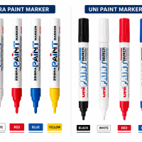 5 COLOUR PARMANENT OIL PAINT MARKER PENS (ANY BRAND)