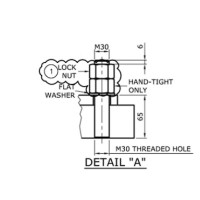 M30 ASTM A194 GR.2HM HEAVY HEX NUT C W 1 F436 WASHER