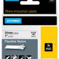 Label Tape, Flexible, Nylon,  Black on White,  24mm x 3.5m Manufacturer P N : 1734524