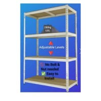 BOLTLESS RACK (ECON RACK) H1500X D600X L1800(C-SHARP) X 4 LEVEL WITH MDF BOARD