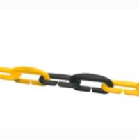 Dropsafe Barricade: Yellow & Black Chain - 20 meters (66')  Part no. S011002100401