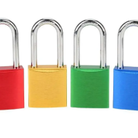 38mm Aluminium Safety Padlock ALP38S Yellow c w Label