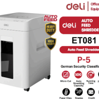 Deli Auto Feed Paper Shredder DIN-5 Certified ET081 (Micro-Cut)