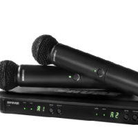 Shure BLX288 SM58 Wireless Dual Vocal System H10 Band, c w 2ea Wireless Mic (1 Set)