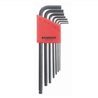 BONDHUS Ballpoint Hex Key L-Wrench Set (Black-7 Pcs)