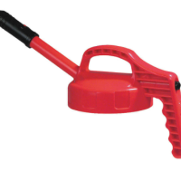 *OIL SAFE 100308 Stretch Spout Lid, 0.5 Inch Outlet Dia., Red, HDPE