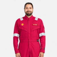 RED WING 61805-55 FLASHGUARD MENS PREMIUM VENTED COVERALL, RED, SHELL LOGO, VELCRO NAME TAG
