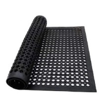 RAPE Rubber Mat 90 x 90 cm Large Outdoor Rubber Floor Entrance Mat with Holes Anti Fatigue None Slip Commercial for Industrial Kitchen Restaurant