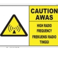 Caution - Microwave Radiation Sigange