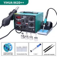 YIHUA 862D++ SOLDERING IRON KIT BGA SMD WELDING TOOL DESOLDERING REWORK STATION FAST HEATING (1 SET)