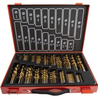 RS PRO 170PCS TWIST SET FOR METAL, 10MM MAX, 1MM MIN, HIGH SPEED STEEL TITANIUM COATED BITS, RS NO:507-1732  (1 SET)