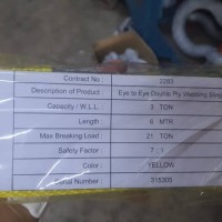 ARMSTRONG FLAT WEBBING SLING, 90mm 3Tonnes x 6m (Yellow Colour Code) SF7:1