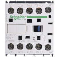 Schneider Electric TeSys K LC1K Contactor, 220 V ac Coil, 3-Pole, 6 A, 3 kW, 3NO, 690 V ac (LC1K0610M7)
