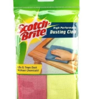 3M Scotch-Brite Microfiber Dusting Cloth, Highly Durable, 2 pcs pack, Lifts and traps dust