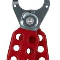 RS PRO RED 6-LOCK STEEL HASP LOCKOUT 25MM SHACKLE 25MM ATTACHMENT, RS489-141 (1 UNIT)