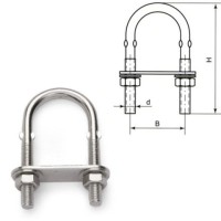 U-Bolt-M12 x 13" A-2-70-2 Nuts