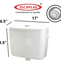 Single Flush Push Button Cistern Toilet
