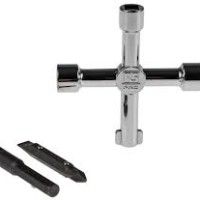 RS PRO DIECAST ZINC 5-WAY CONTROL CABINET KEY 439-3019 (1 PC)