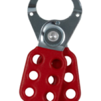RS PRO Red 6-Lock Steel Hasp Lockout, 25mm Shackle, 25mm