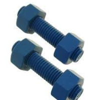 7\8 IN - 9UNC X 240.00 MM  STUDBOLT ASTM A193 GR. B7 (ASME B18.31.2) C W 2 UNITS OF HEAVY HEX NUT ASTM A194 GR. 2H (ASME B18.2.2) - ZINC NICKEL PLATED WITH FLUOROCARBON "MASTERNIZCOTE" 1424 BLUE
