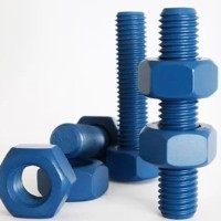 7 8'' x 240mm Studbolt Zn-Ni Plated + PTFE Coated blue A193-B7