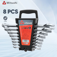 Mitsushi 8PCS Ratchet Wrench Set 8mm-19mm Heavy Duty Combination Spanar Set Stanley 72 Teeth Sepana Repair Hand Tool
