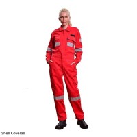 [Unisex] Tecasafe Plus Multilite 550 FR Coverall, XS - 8XL,185gsm, Chili Red, Shell logo