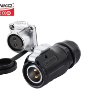 CNLINKO 2 Pin DIN Power Power Aviation Connector Male Plug Fit Solar Port