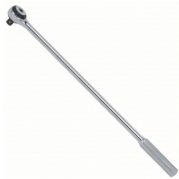 PROTO Hand Ratchet: Round, 15 in Overall Lg, Chrome, 5 Min Arc Swing, 1 2 in Drive Size