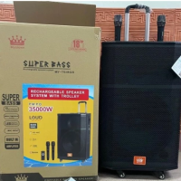 PORTABLE BLUETOOTH 18" SPEAKER 35000 PMPO WATT MYCROWN (DELIVER TO SABAH & LABUAN ONLY)