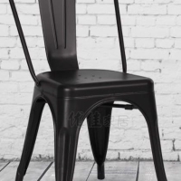 Iron dining chair  Color : Matte Black