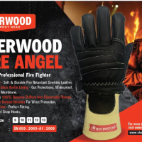 SHERWOOD Fire Angel Fireman Gloves, Size 8 - 12