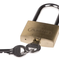 ABUS Key Weatherproof Brass, Steel Padlock, 7mm Shackle, 50mm Body
