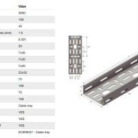 CABLE TRAY SPB-RF40 CT-100-3000-1.5 SS (3 M PER LENGTH)